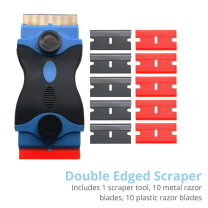 Ex-Pro Ceramic Hob Scraper / Universal Scraper Double Sided with 10 Blades